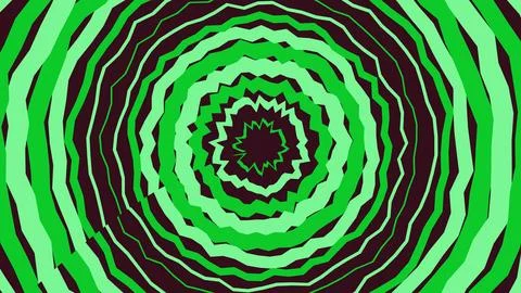 Green circular wavy lines pattern abstract background イラスト素材
