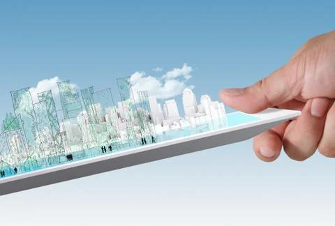 Green city concept Illustrazione stock