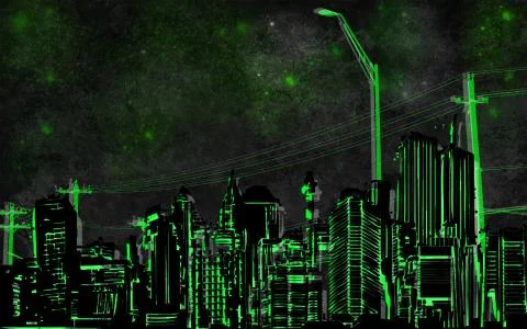 Green City Stock Illustration