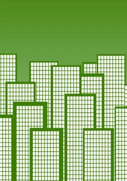 Green city Illustrazione stock