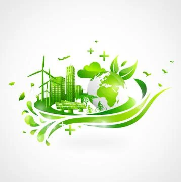 Green City Stock Illustration