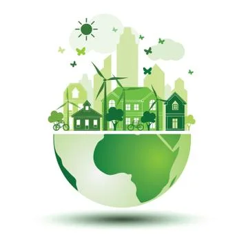 Green city Stock Illustration