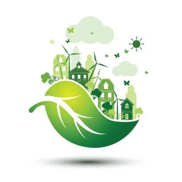 Green city Illustrazione stock