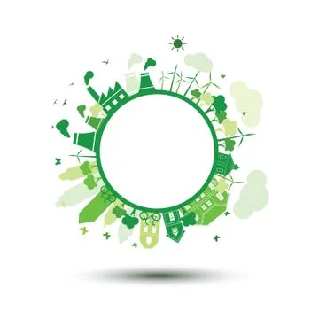 Green city Stock Illustration