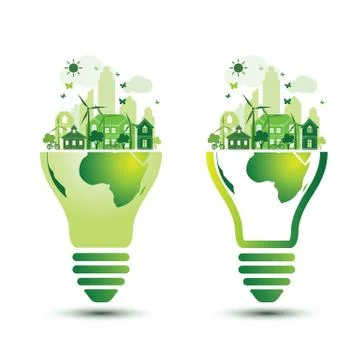 Green city Stock Illustration