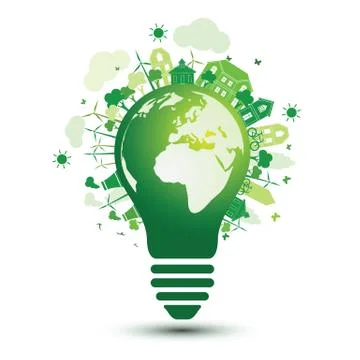 Green city Stock Illustration