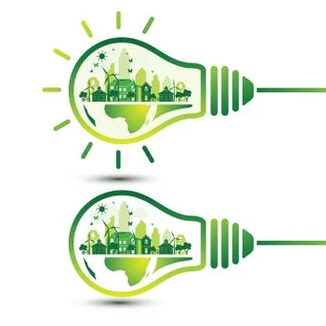 Green city Stock Illustration