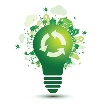 Green city Stock Illustration