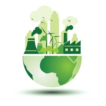 Green city Stock Illustration