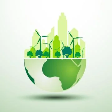 Green city Stock Illustration