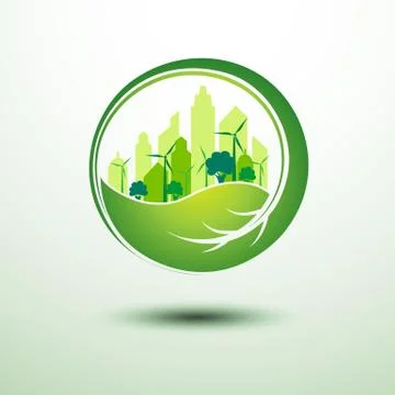Green city Stock Illustration