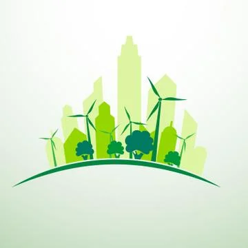 Green city Stock Illustration
