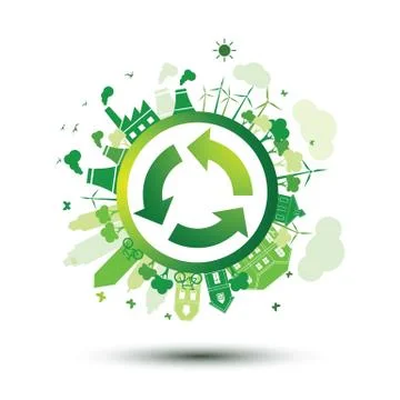 Green city Stock Illustration