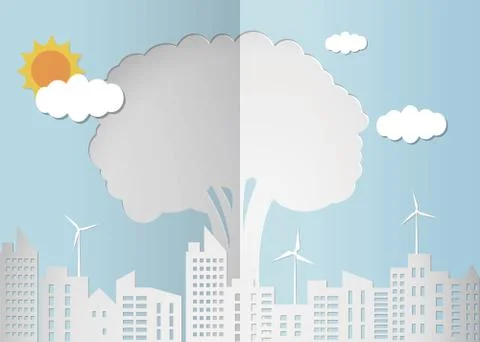 Green city Stock Illustration
