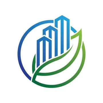 Green city vector logo design Stock Illustration