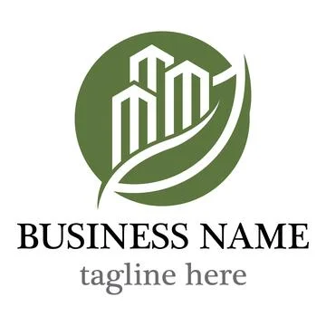 Green city vector logo design Stock Illustration