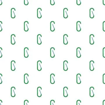 Green climbing carabiner objects repeating seamless pattern 스톡 일러스트