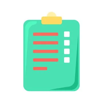 Green clipboard flat illustration イラスト素材