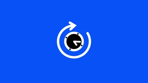 Green Clock Circular Arrow Progress Symbol Design Vidéo 332526374