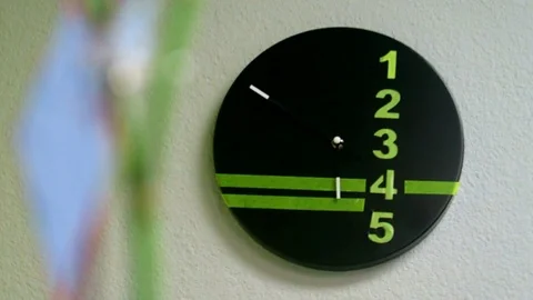 Green clock Stock Footage 75654737