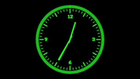 Green Clock Stock Footage 121106802