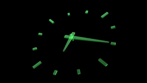 Green clocks Stock Footage 105304606