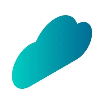 Green cloud data icon, isometric style Stockillustratie