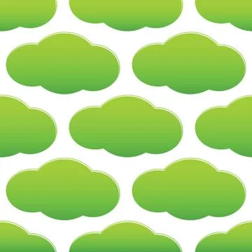 Green cloud pattern Stock Illustration