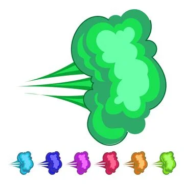 Green cloud of poison gas or smoke graphic Stock Illustration