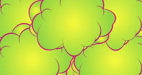 Green Cloud Screen From Brown Comic Book Background Stock Footage 168954792