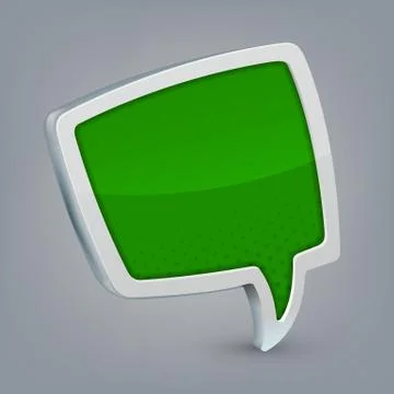 Green cloud speech Stock Illustration