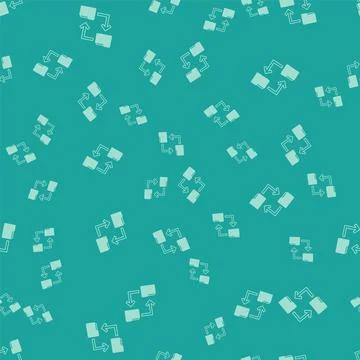 Green Cloud storage text document folder icon isolated seamless pattern on green 스톡 일러스트