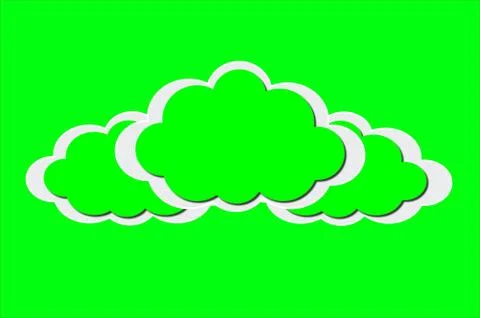 Green clouds Ilustración de archivo