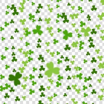 Green clover background transparent vector Stock Illustration