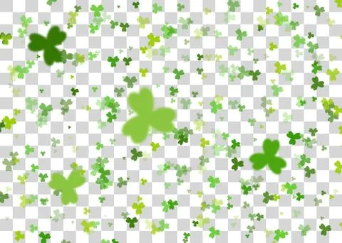 Green clover background transparent vector Illustrazione stock