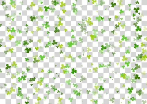 Green clover background transparent vector Stock Illustration