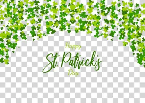 Green clover background transparent vector Stock Illustration
