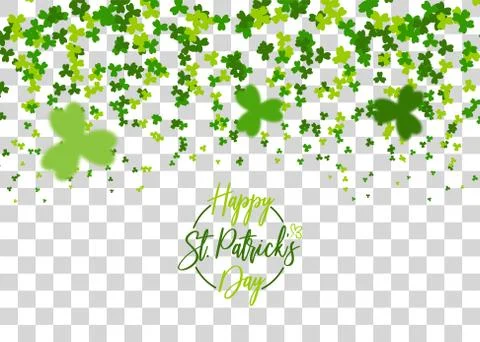 Green clover background transparent vector Stock Illustration