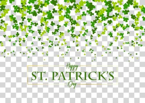Green clover background transparent vector Stock Illustration