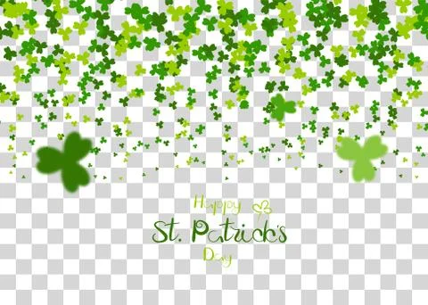 Green clover background transparent vector Illustrazione stock