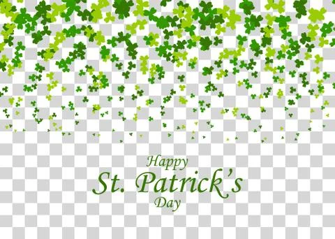 Green clover background transparent vector Stock Illustration