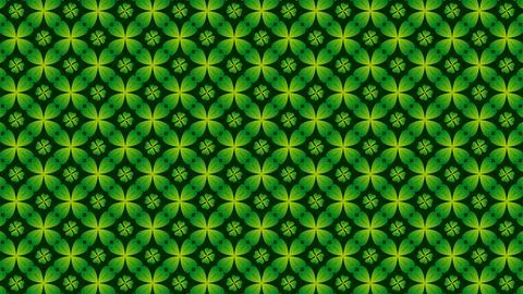 Green Clover Four-Leaf Pattern for Decorative Designs Illustrazione stock