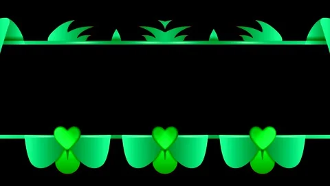 Green Clover Frame Stock Footage 284404250