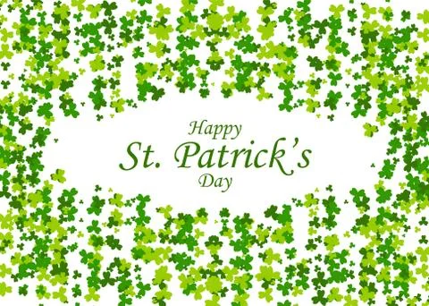 Green clover isolated background vector Stock Illustration