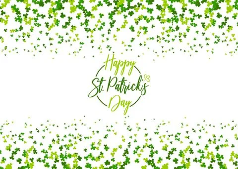 Green clover isolated background vector Stock Illustration