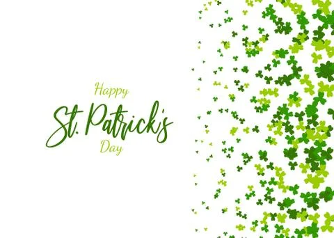 Green clover isolated background vector Stock Illustration