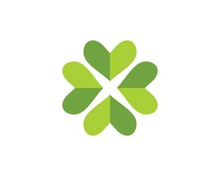 Green Clover Leaf Logo Template Stock Illustration