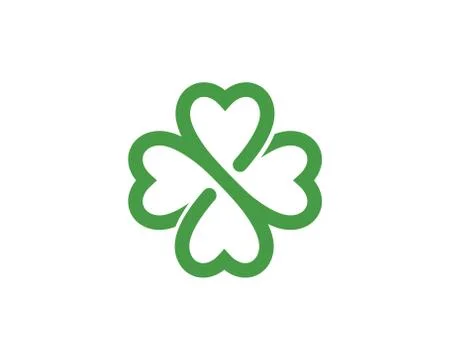 Green Clover Leaf Logo Template Stock Illustration
