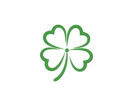 Green Clover Leaf Logo Template Stock Illustration