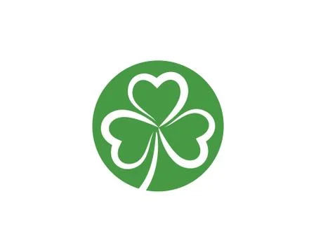 Green Clover Leaf Logo Template Stock Illustration